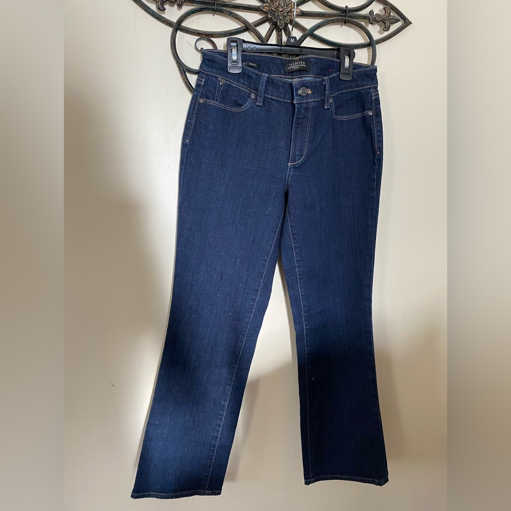 TALBOTS PETITE FLAWLESS FIVE POCKET DENIM JEANS 👖 6P BOOTCUT NWOT✅